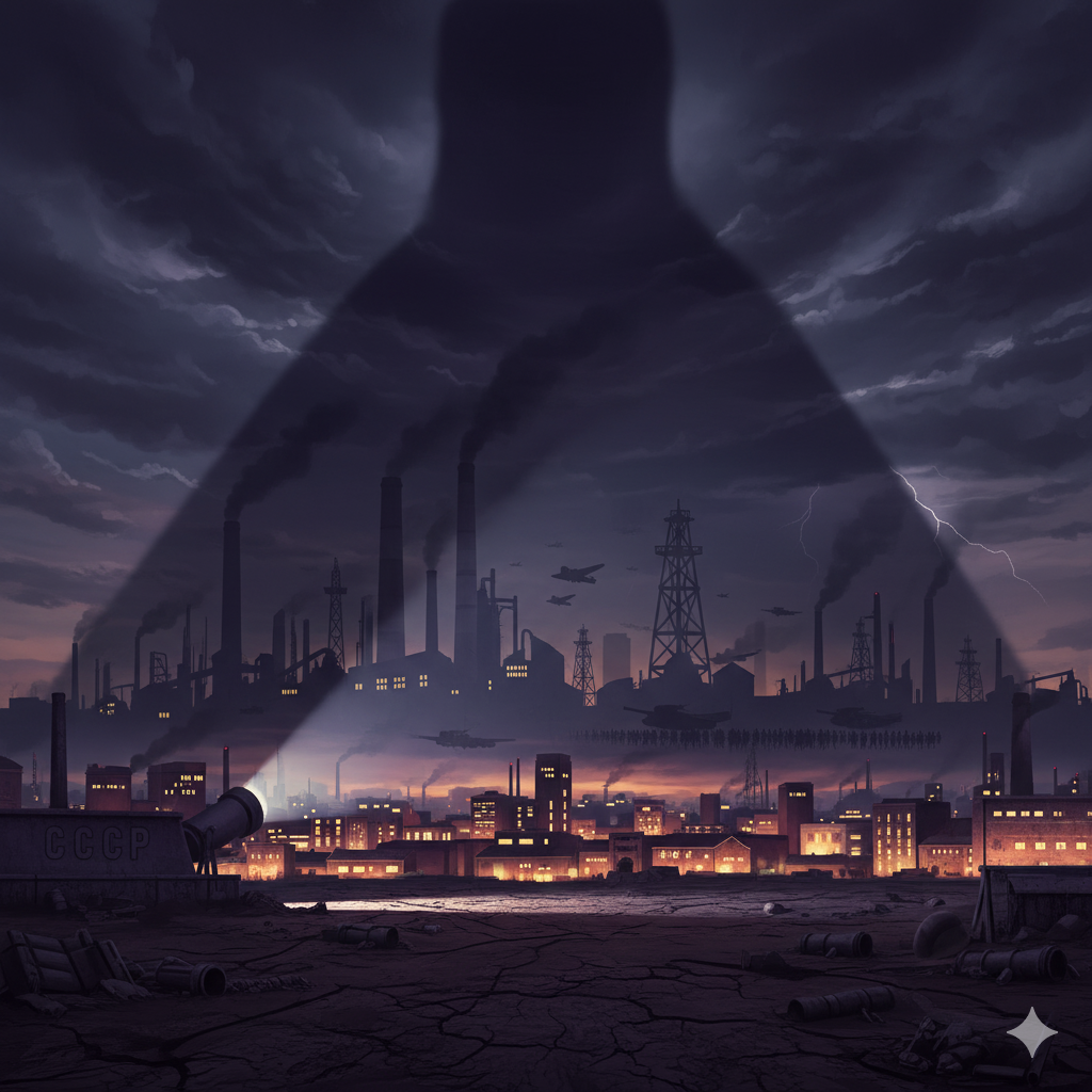 Иллюстрация "Тень "Рейха" над СССР" создана сетью Джемини