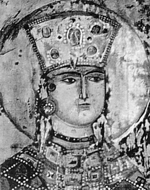 Царица Тамар. Фреска. XIII век