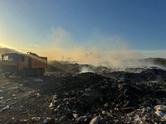    на Зерноградском полигоне начали тлеть отходы // фото: телеграм-канал Антонины Пшеничной