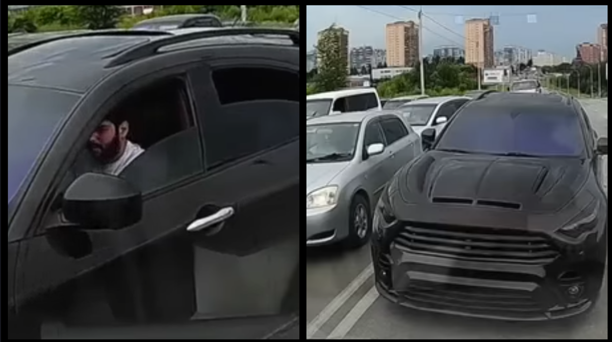 Гонщик выехал на встречную полосу, чтобы обогнать колонну машин. Кадры из видео/соцсети