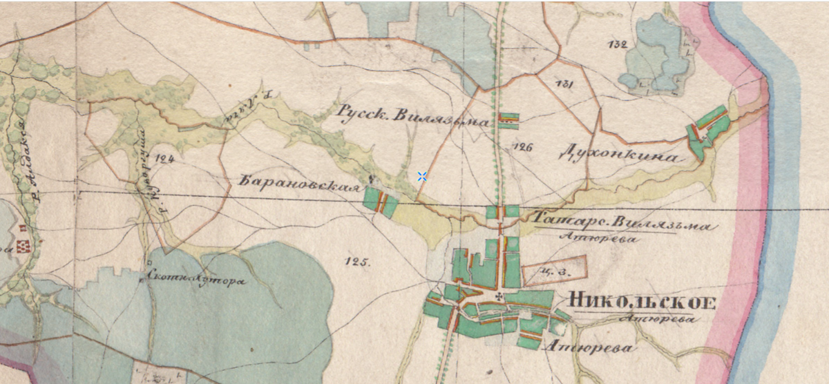 Топографический межевой атлас Тамбовской губернии. Составлен в 1860 году чинами Межевого Корпуса под руководством генерал-лейтенанта Менде. 