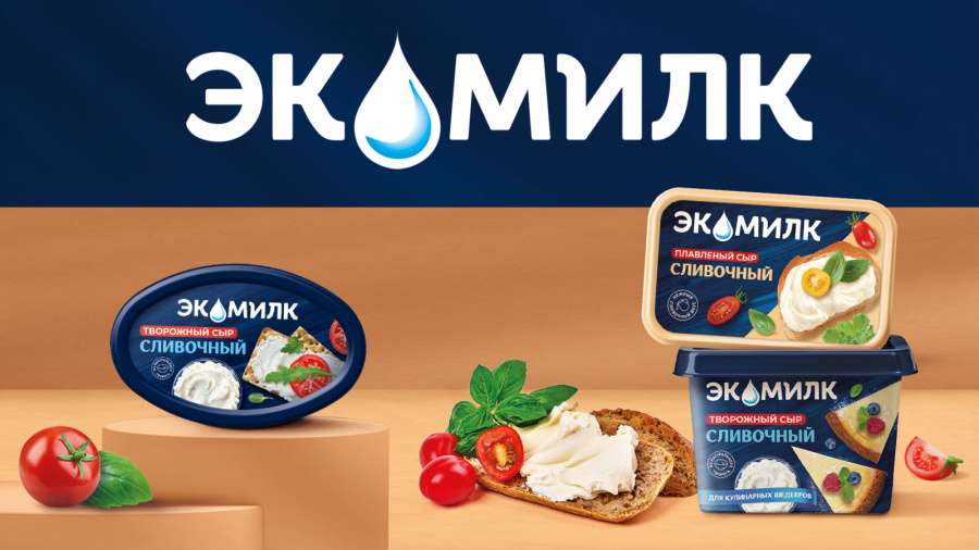 «Экомилк» обновил упаковку творожных и плавленых сыров 