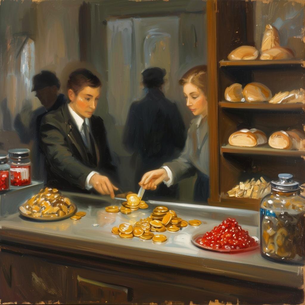 Золотой голод. Изображение создано с помощью нейросети.