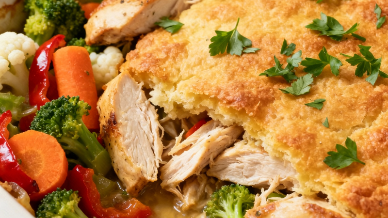 Запеканка с курицей и овощами