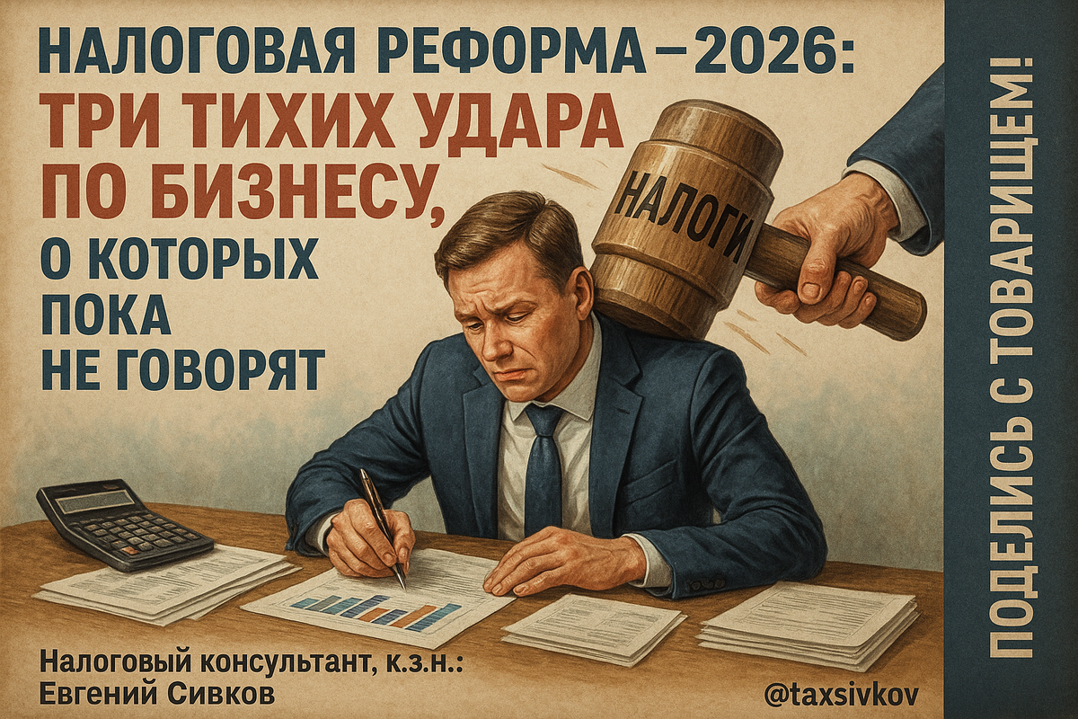 Налоговая реформа-2026: три тихих удара по бизнесу, о которых пока не говорят