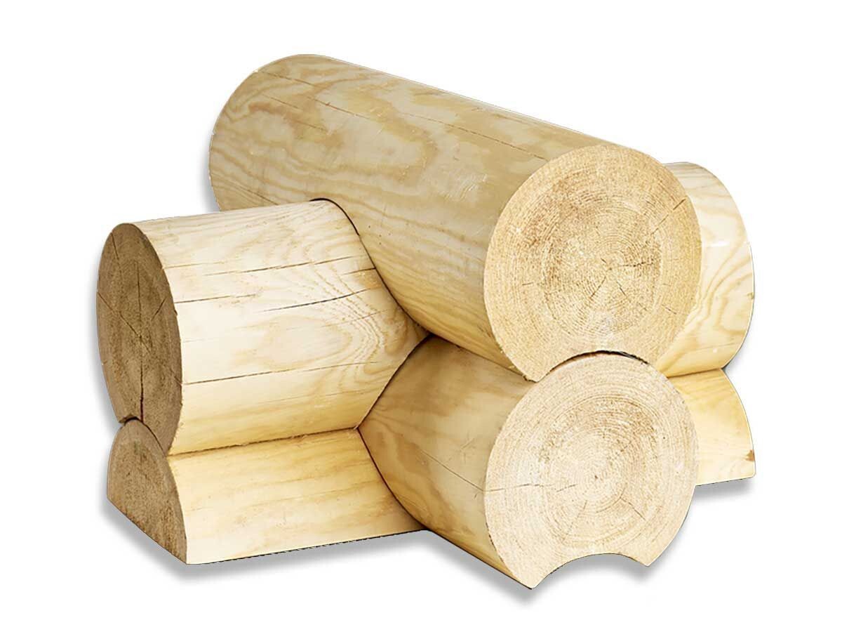 Строительный материал оцилиндрованное бревно