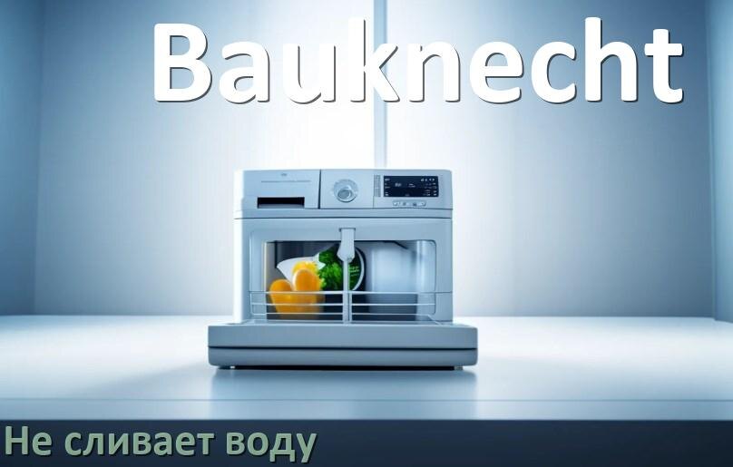 
Почему посудомоечная машина Bauknecht не сливает воду до конца после мойки
