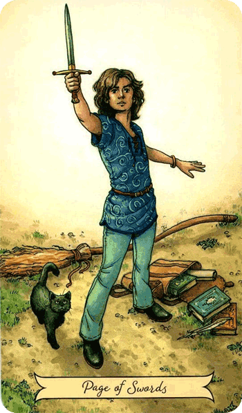 повседневное таро ведьмы, паж мечей