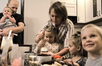 У Татьяны дети свои и приёмные