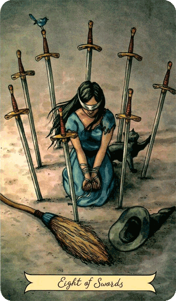 повседневное таро ведьмы, 8 мечей
