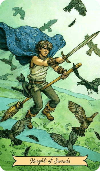 повседневное таро ведьмы, рыцарь мечей