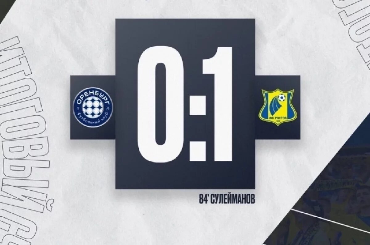    Итоговый счёт игры двух футбольных команд.