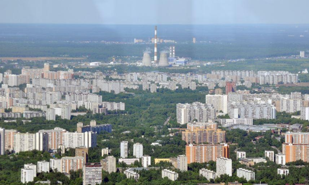 Вид Южного Медведкова с высоты птичьего полёта