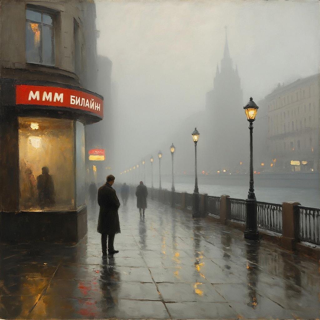 Московская осень. Изображение сгенерировано с помощью нейросети.