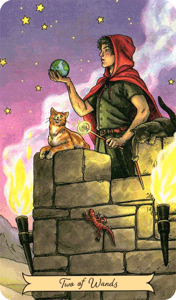 повседневное таро ведьмы, 2 жезлов