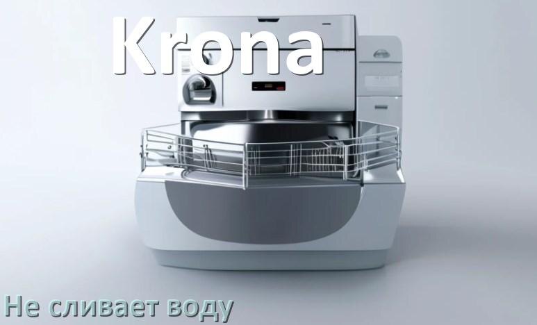 
Почему посудомоечная машина Krona не сливает воду до конца после цикла мойки