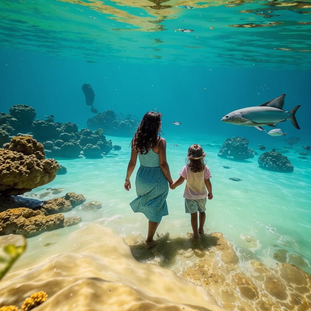  Фото для привлечения внимания 🙈Вот так нейросеть видит отдых на море с детьми)))