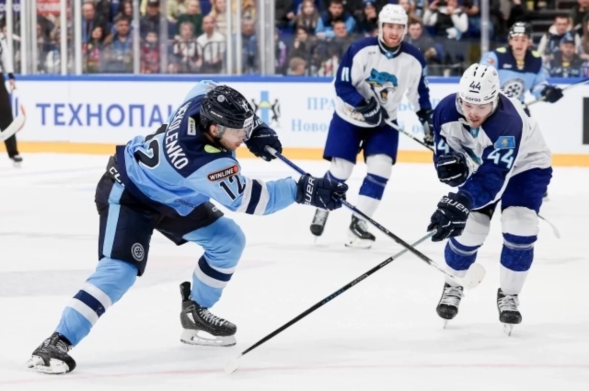    ХК «Сибирь» выиграл казахстанский «Барыс» со счетом 1:0 по буллитам