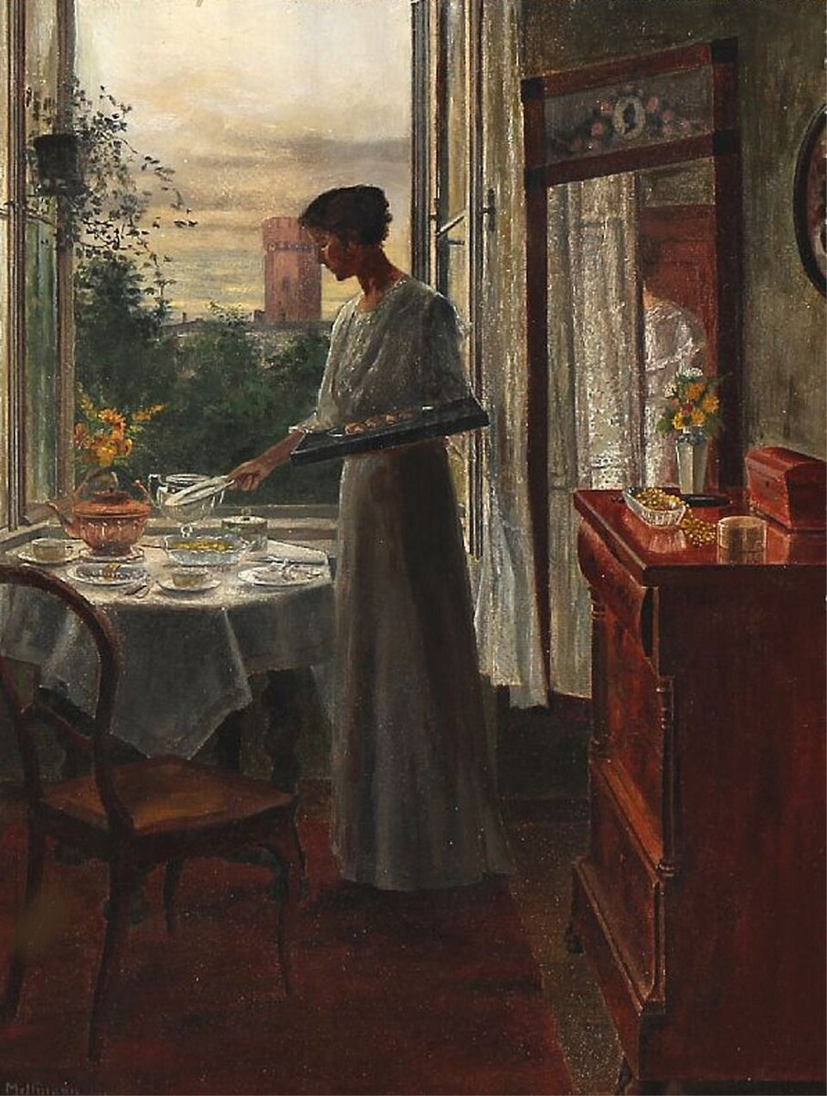 Марсель Ридер (1862 - 1942) «Стол, накрытый к ужину»