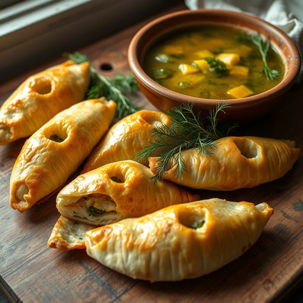Рыбные расстегаи к ухе