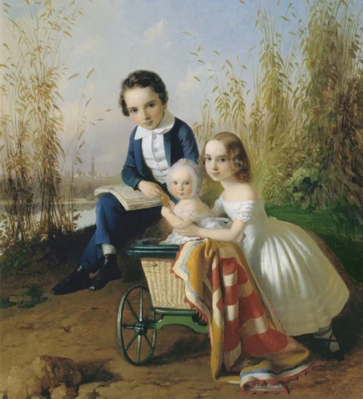Т.А. Нефф. Портрет детей Олсуфьевых. В иллюстративных целях. Из интернета.