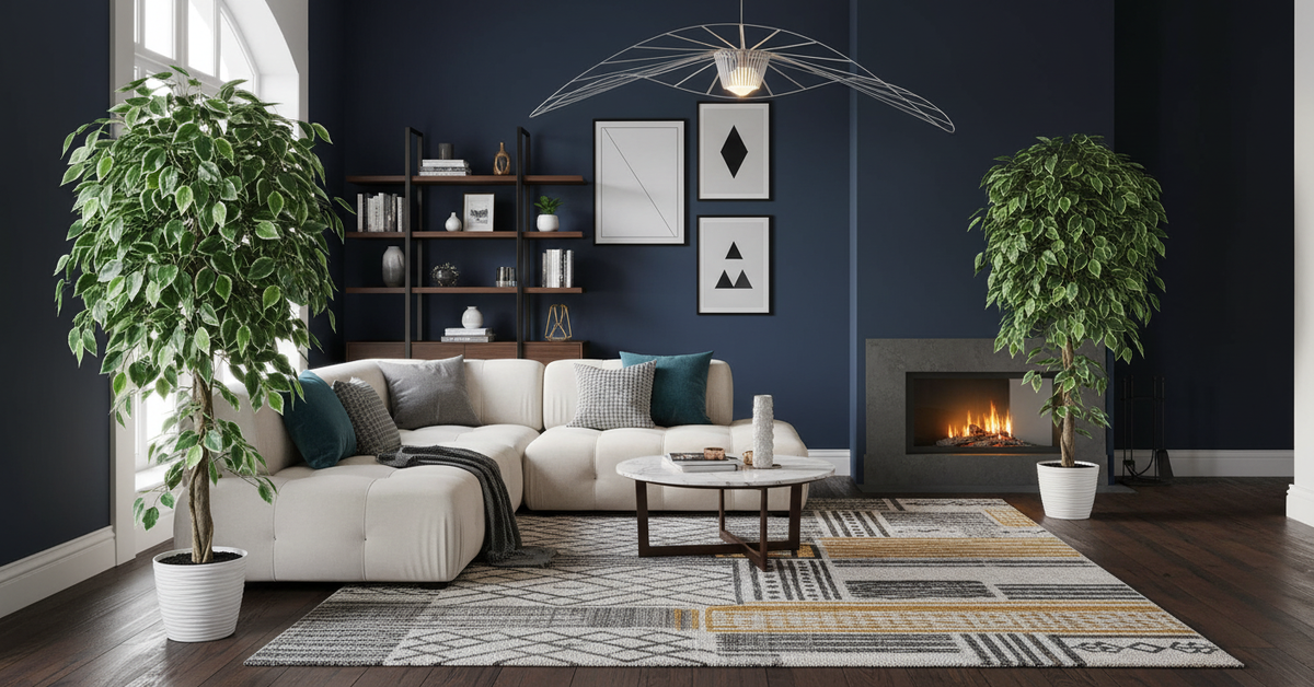 Искусственные фикусы помогут преобразить разные стили интерьера