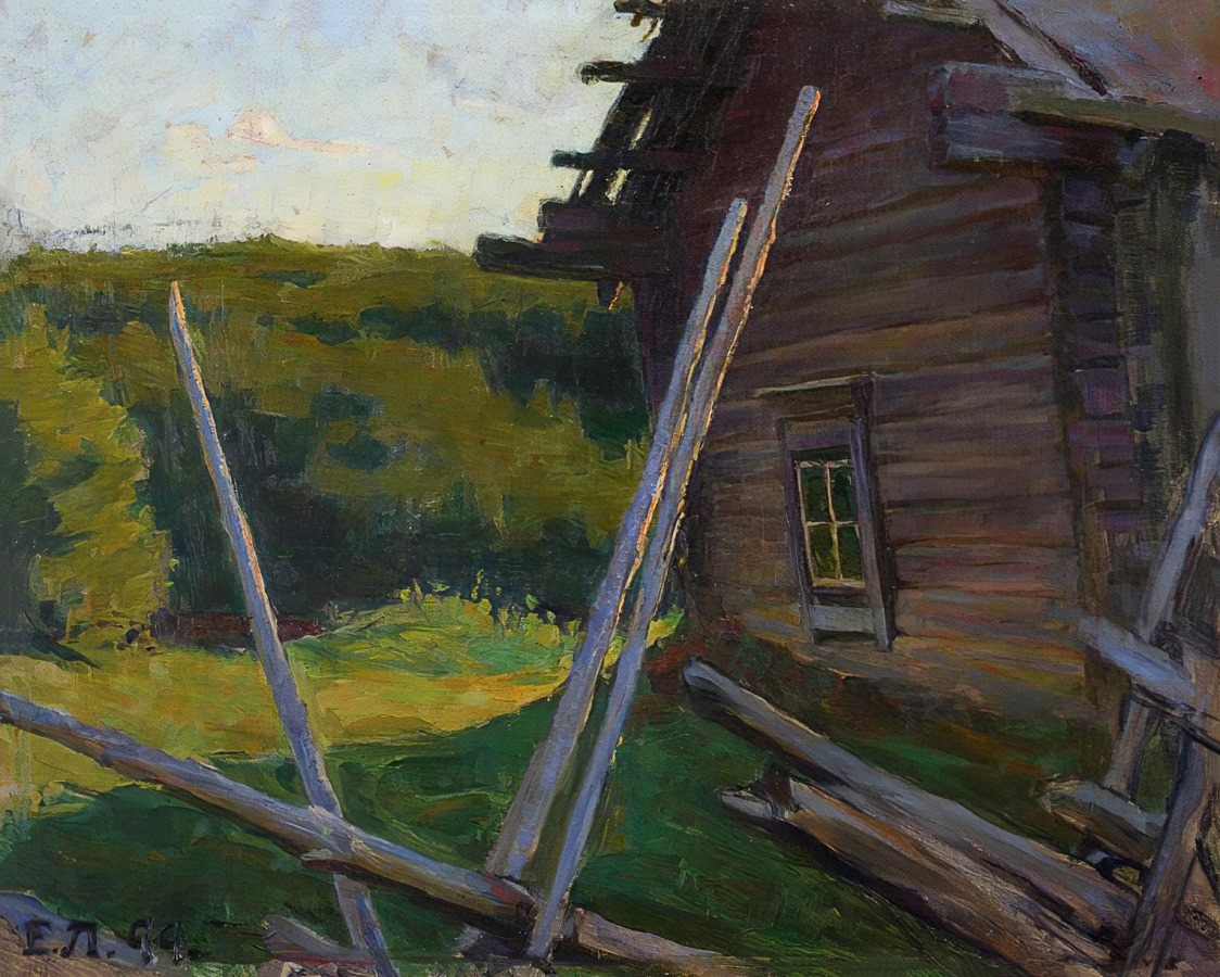 Е.Е.Лансере. Летний пейзаж. 1899. Пермская государственная художественная галерея.