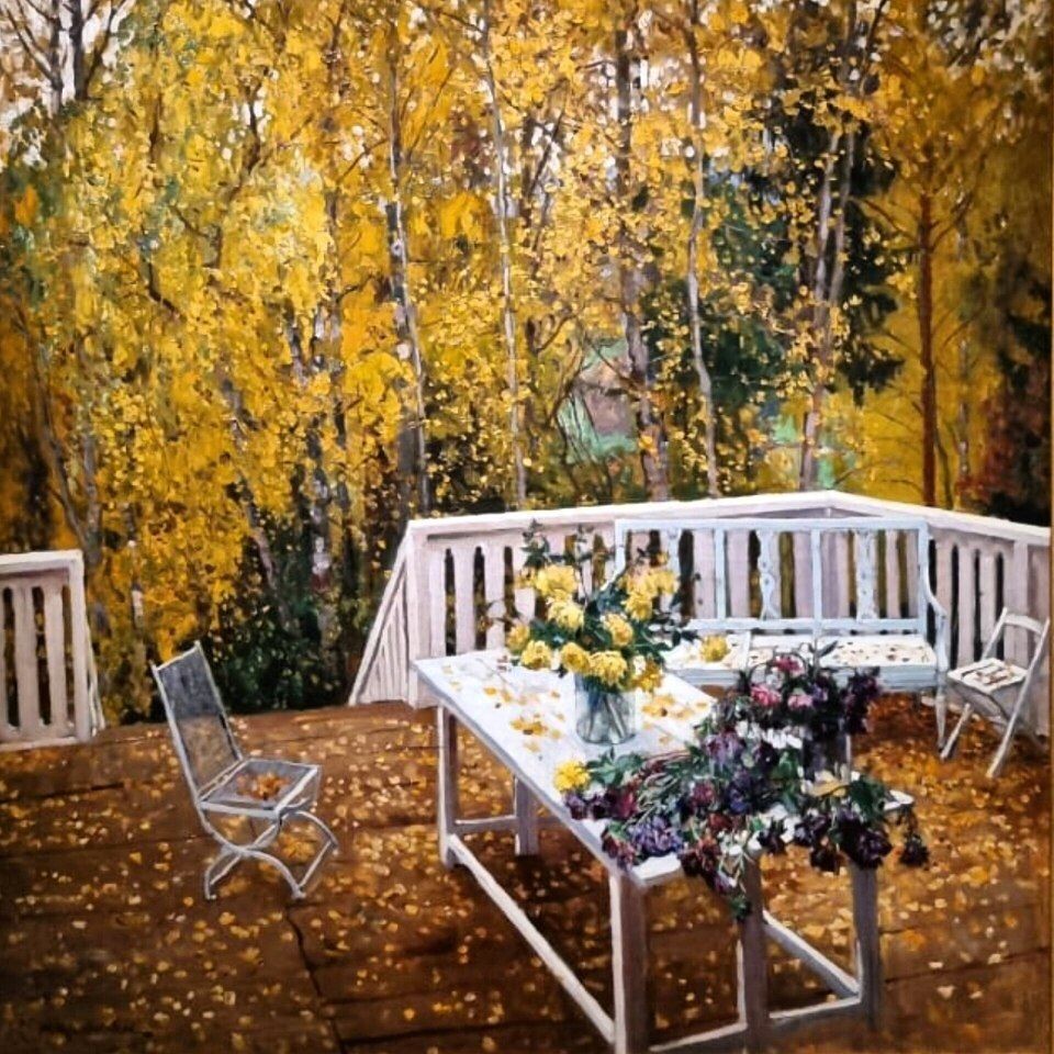 СТАНИСЛАВ ЖУКОВСКИЙОсень. Терраса. 1910-e