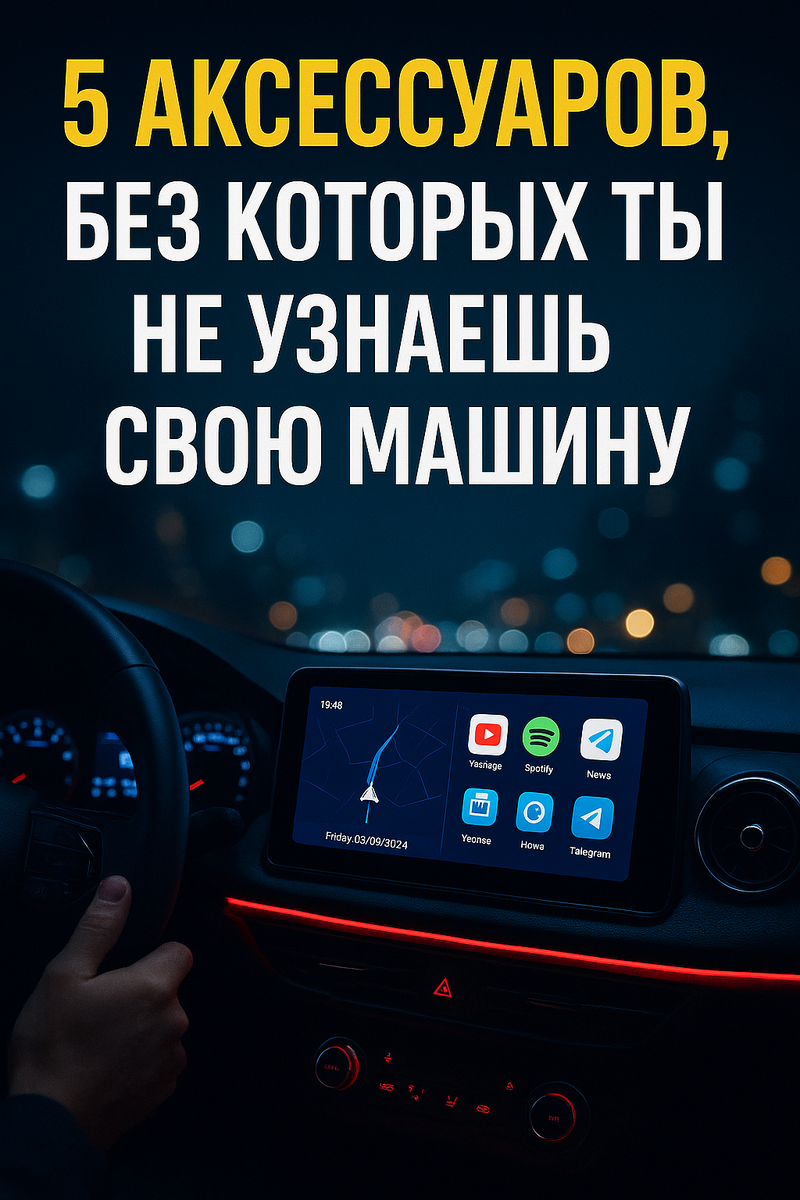 Машина — это не просто средство передвижения. Это пространство, где мы проводим часы каждый день. И от того, насколько там удобно и безопасно, зависит настроение на дороге.
Вот 5 полезных автоаксессуаров, которые действительно делают жизнь за рулём проще.