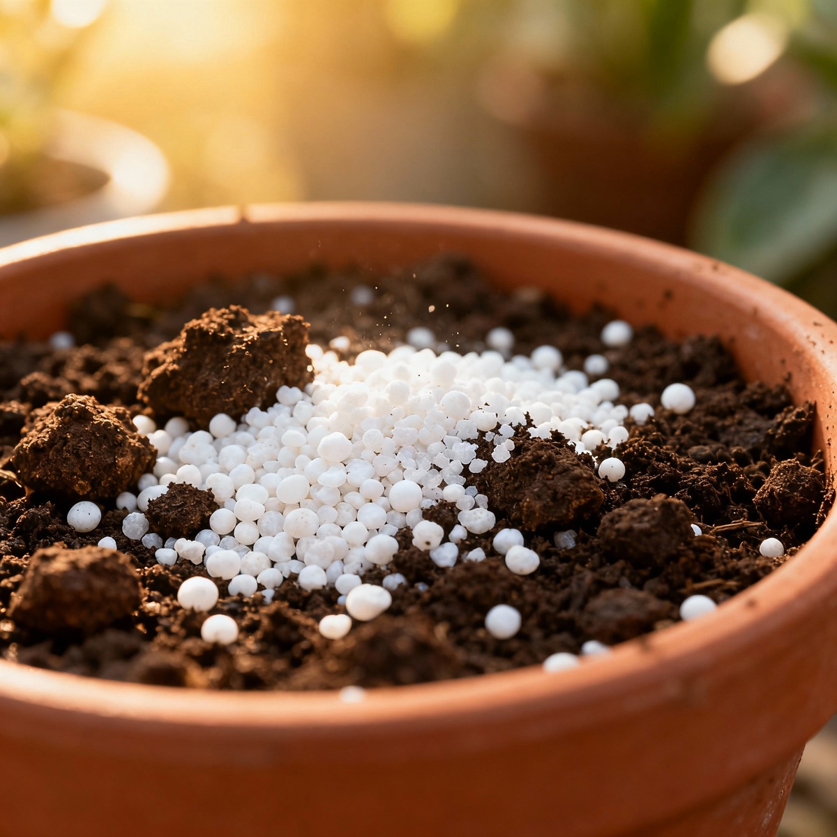 Mixing soil and perlite
Фото 2: «Смешивание земли с перлитом»