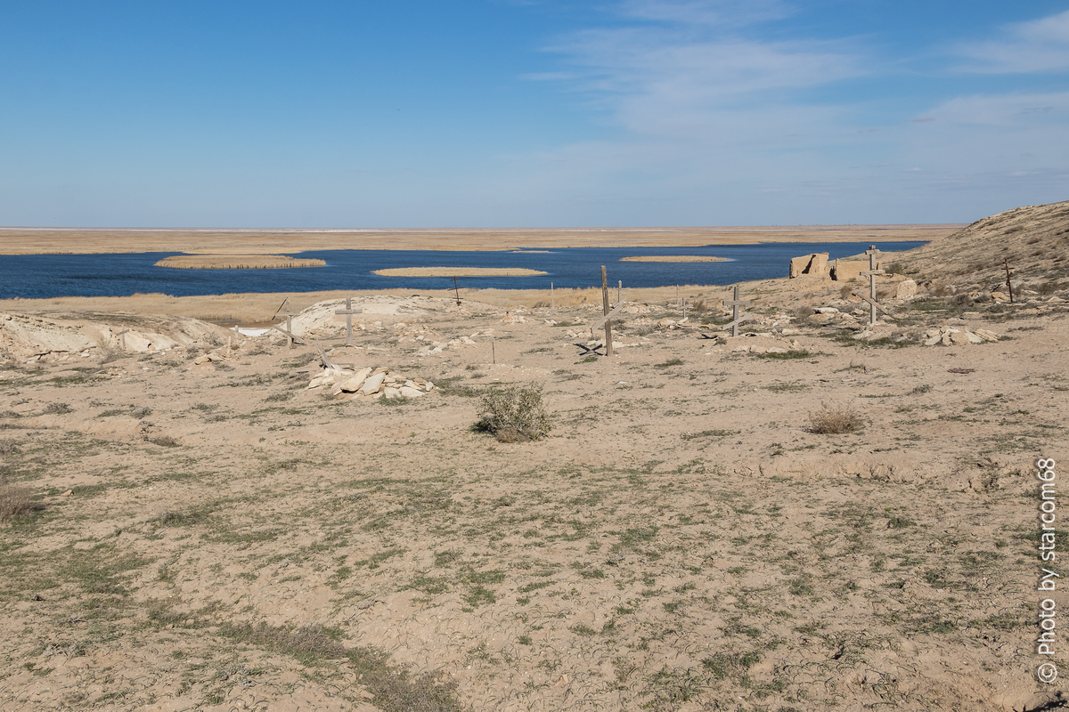 Общий вид христианского кладбища в Урге