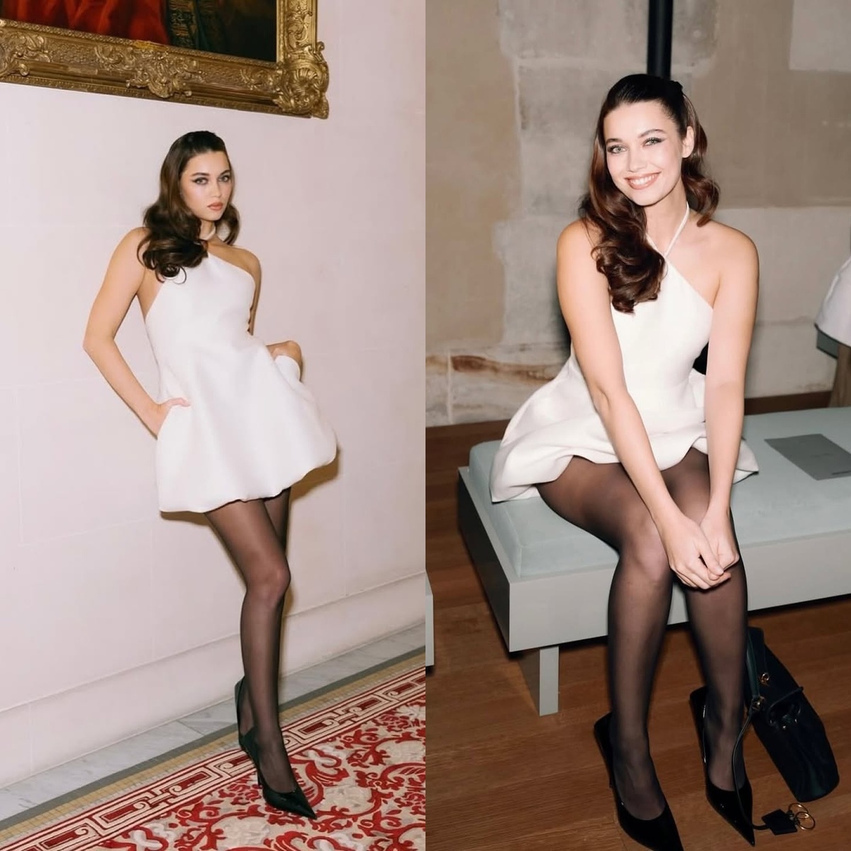 Афра Сарачоглу на показе Balenciaga в Париже. Фото: соцсети