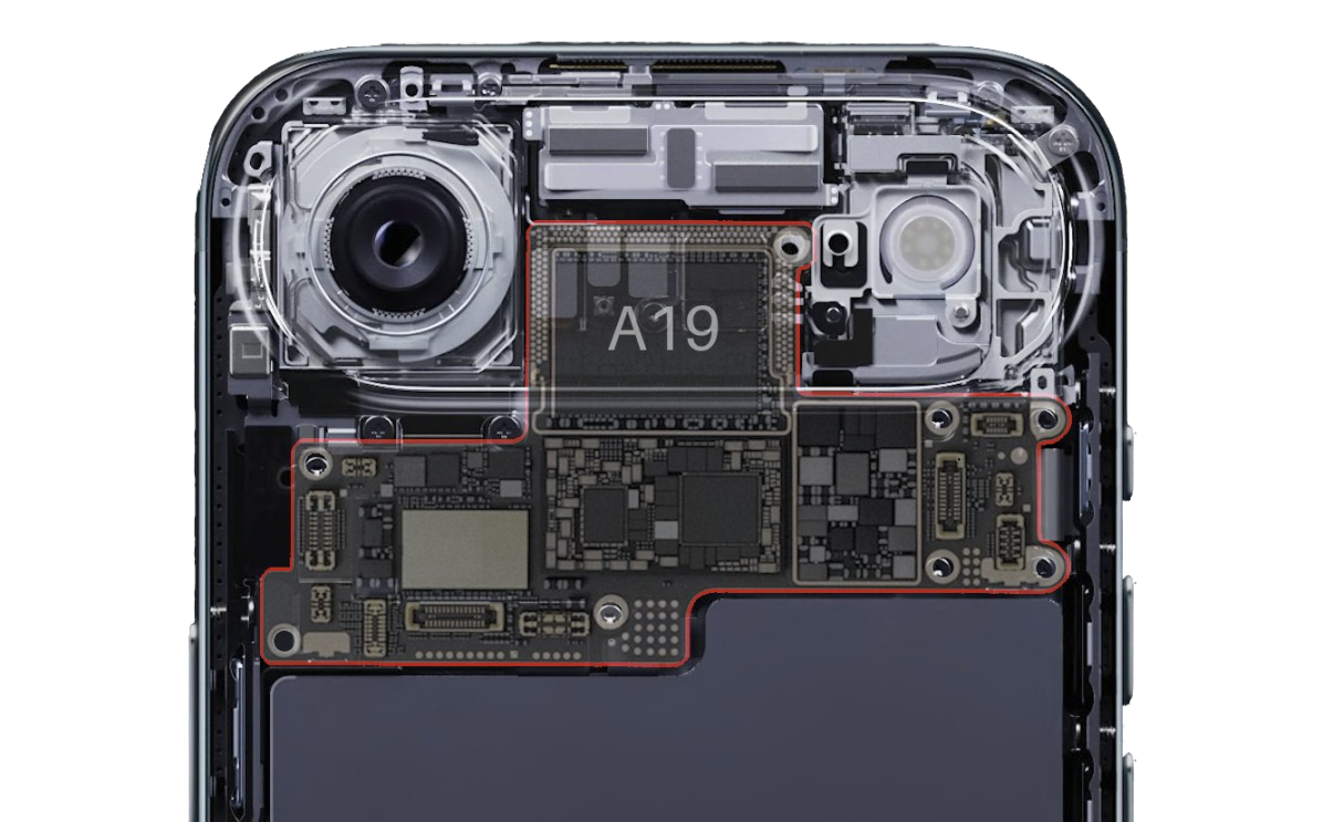 расположение платы в Apple iPhone Air