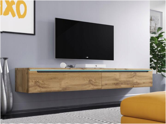 Современная тумба под телевизор из натурального массива