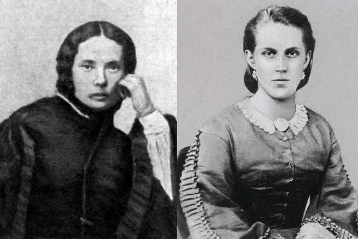 Слева – Мария Исаева, первая жена Достоевского. Справа – Анна Григорьевна.