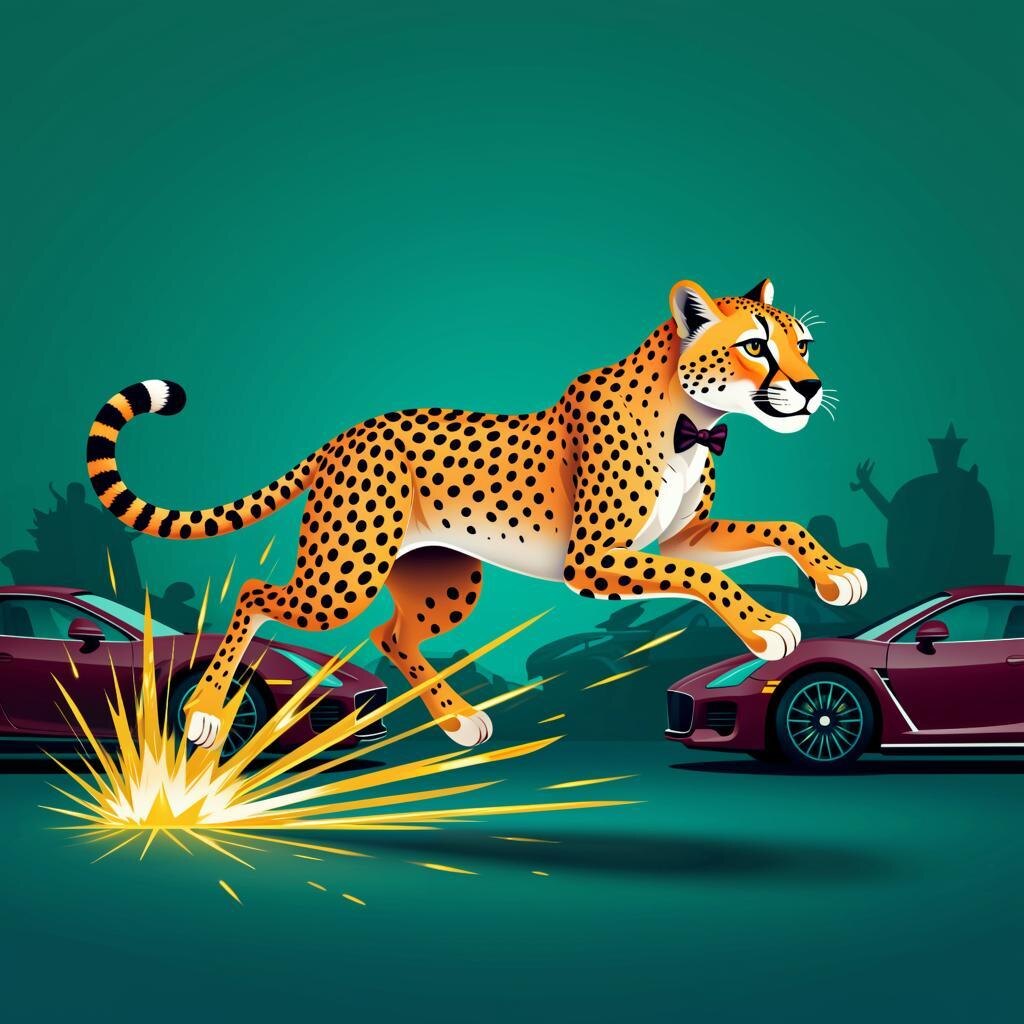 Граф саванны развивает скорость, от которой у Создателя захватывает дух. С места до 100 км/ч за 3 секунды!