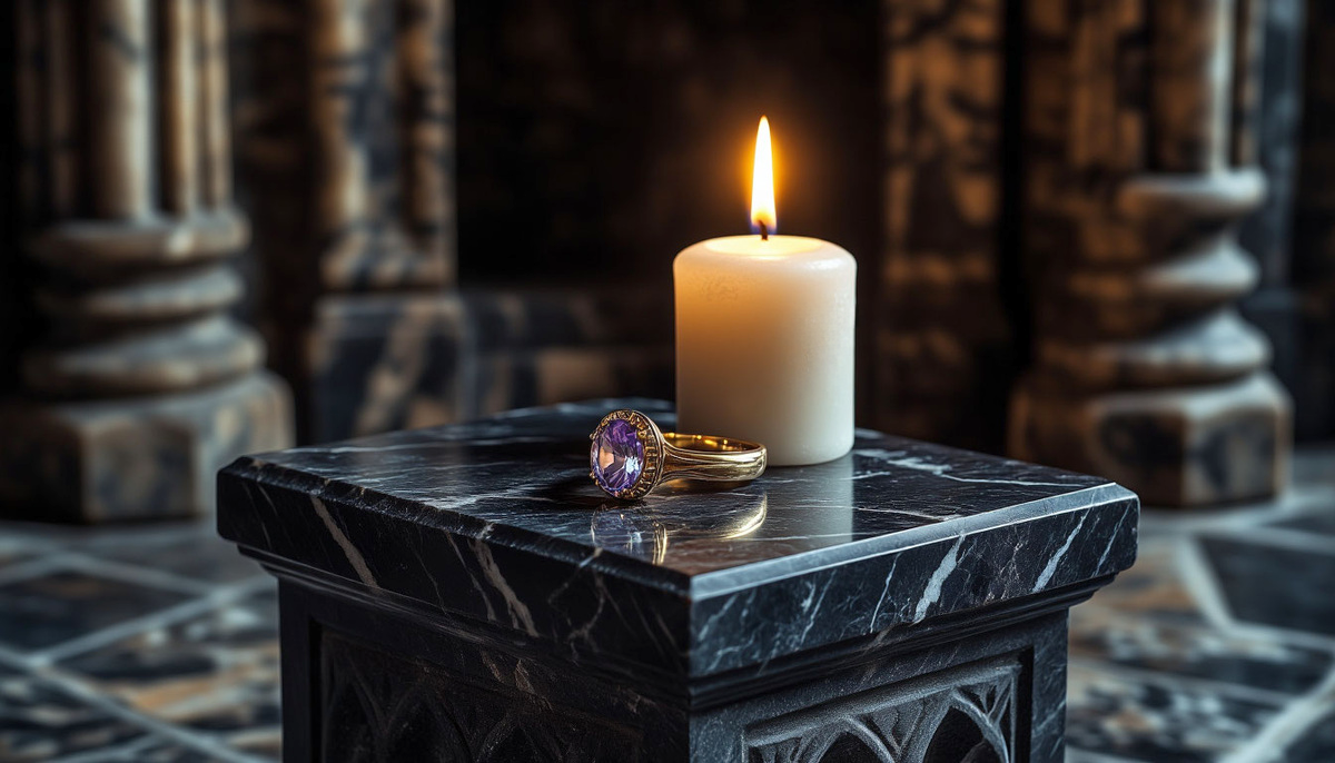 В склепе лежало кольцо.