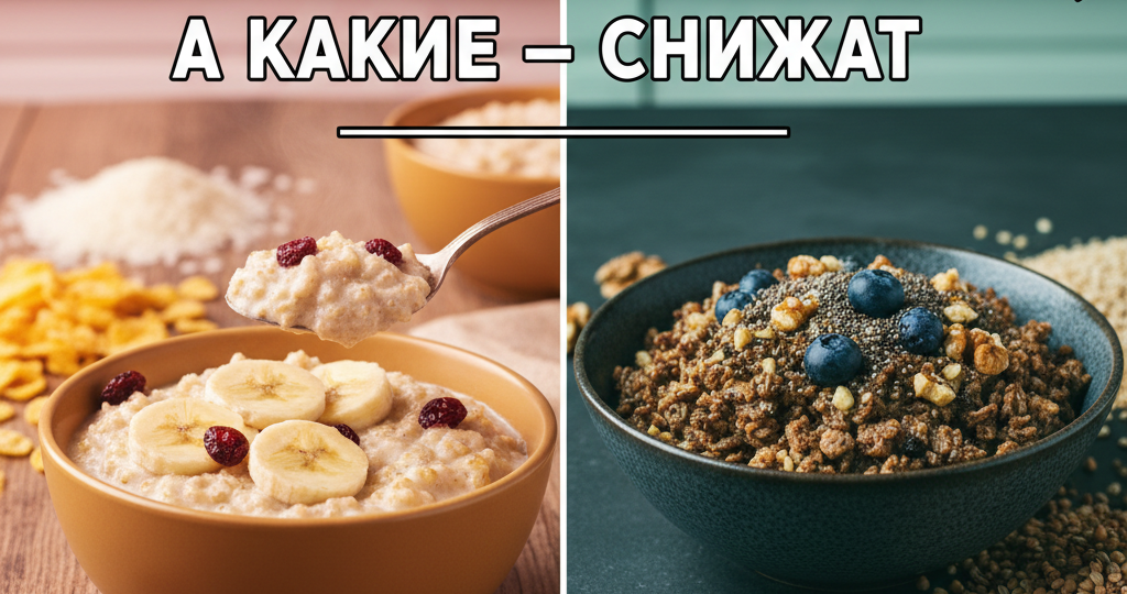 Какие каши повышают уровень сахара, а какие — снижают