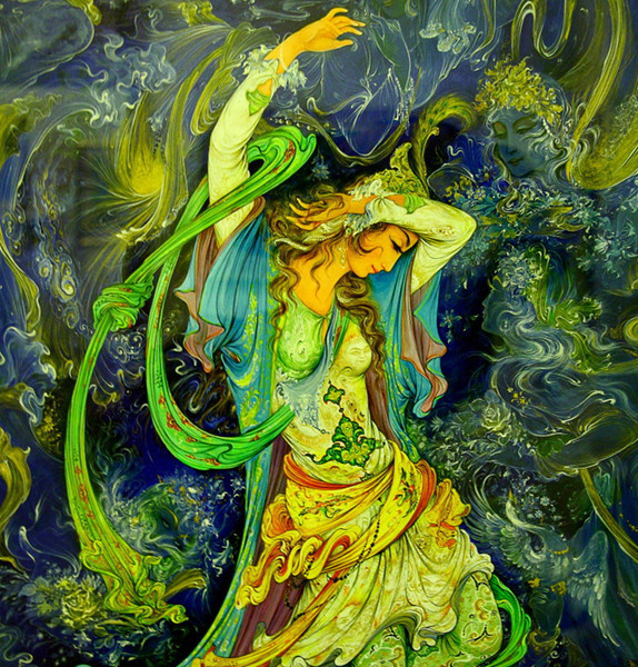 Фрагмент обложки одной из книг персидских сказок