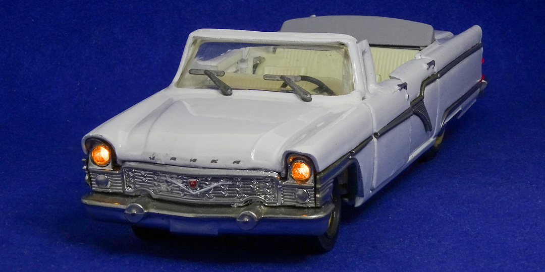 Электрифицированная «Чайка» ГАЗ-13Б с открытым верхом. Проект на базе саратовской номерной модели (А15) в масштабе 1:43