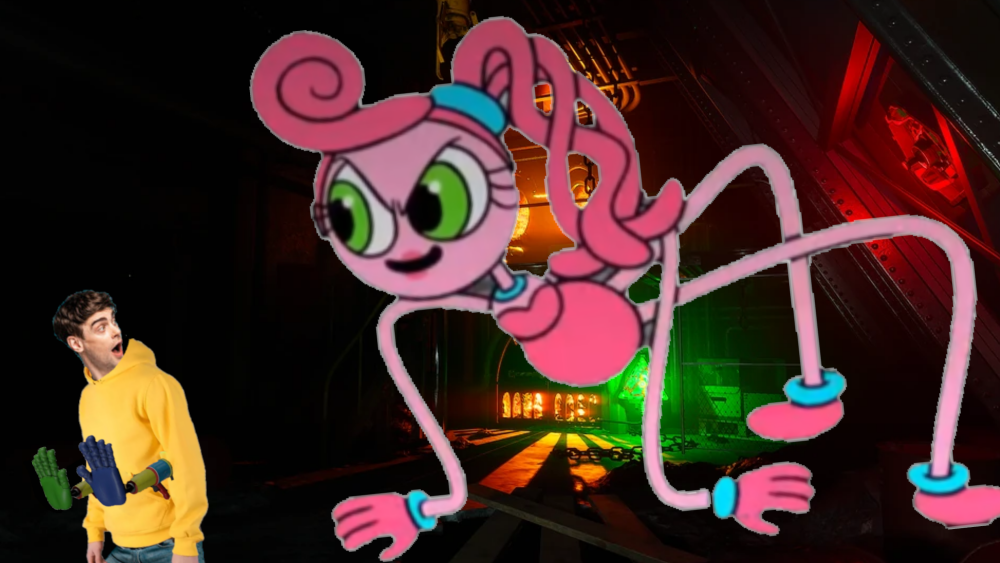 Мамочка гонится за героем. Иллюстрация моя