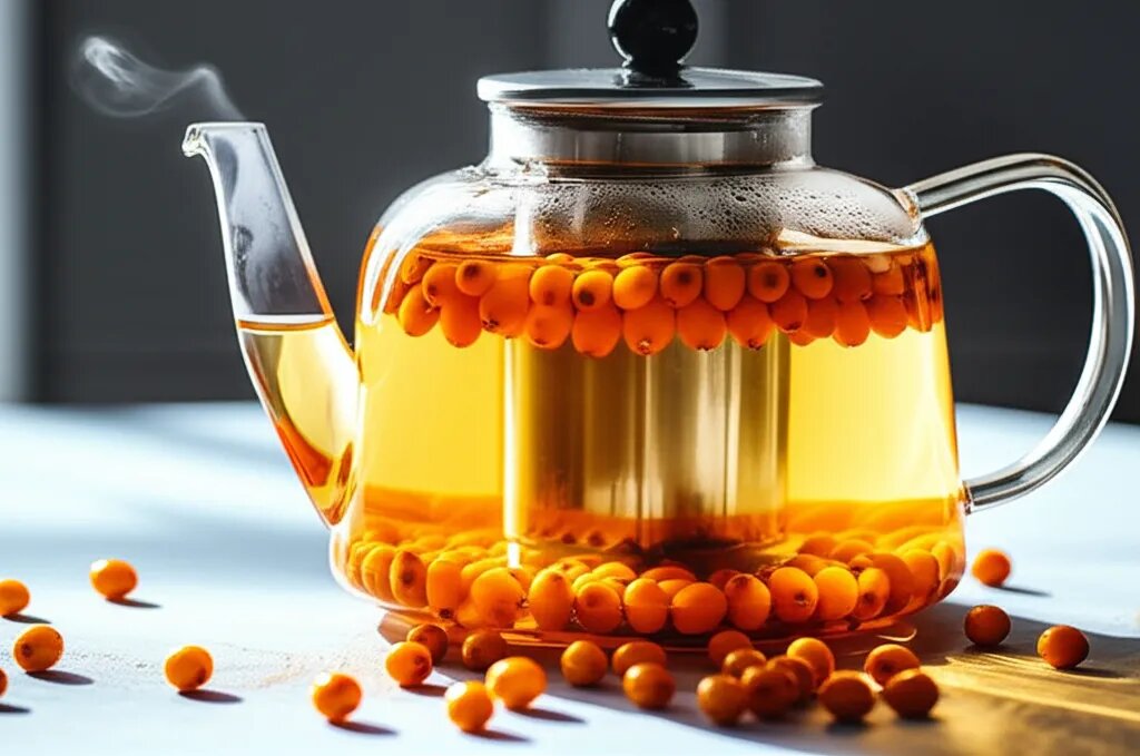    За сколько минут сварить облепиховый чай из свежей ягоды Евгения Супова