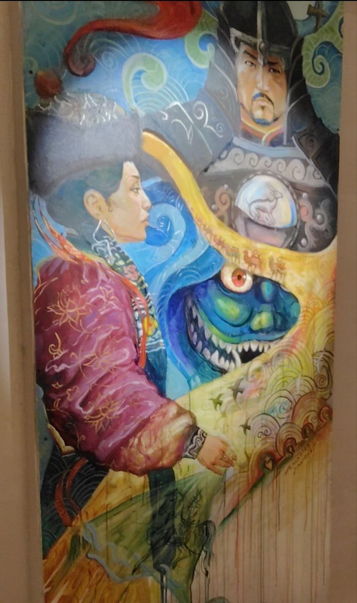 картины на стенах кафе