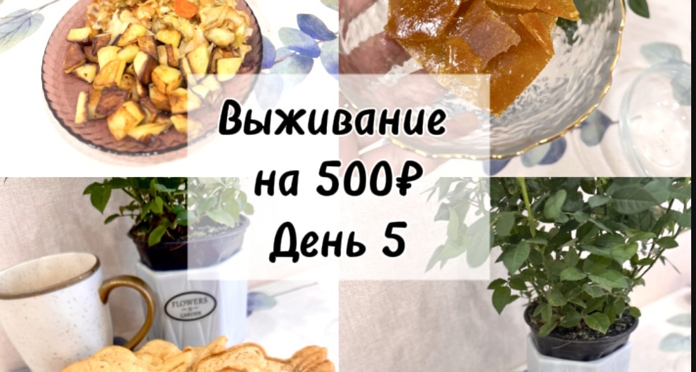 Живём всю неделю на 500₽ вдвоем. 💞 Что готовить что бы прожить на эту сумму? Наш пятый день эксперимента.