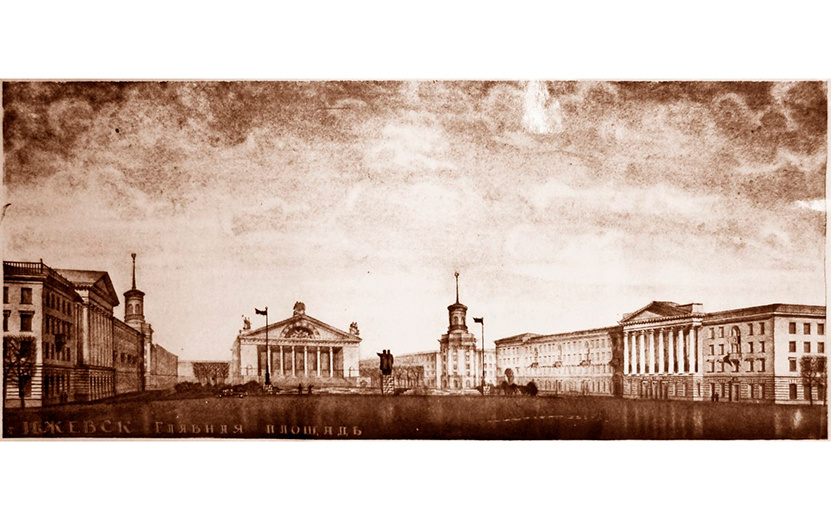  Такой могла бы быть Центральная площадь Ижевска (вид от фонтанов в сторону улицы Пушкинской). Фото: из архива Михаила Курочкина