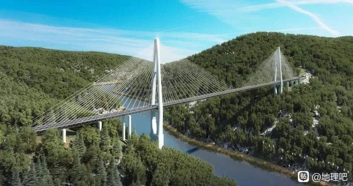    Проект моста Пучжехей / © Highest bridges