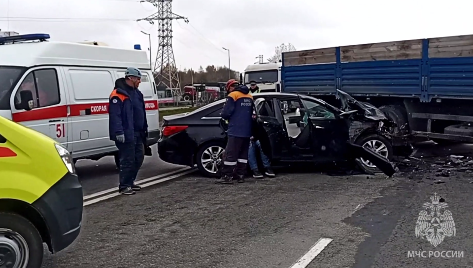    Место аварии. Источник: Пресс-служба ГУ МЧС России по Алтайскому краю