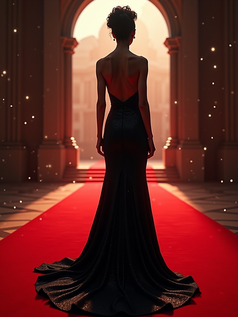 Марго на красной дорожке.