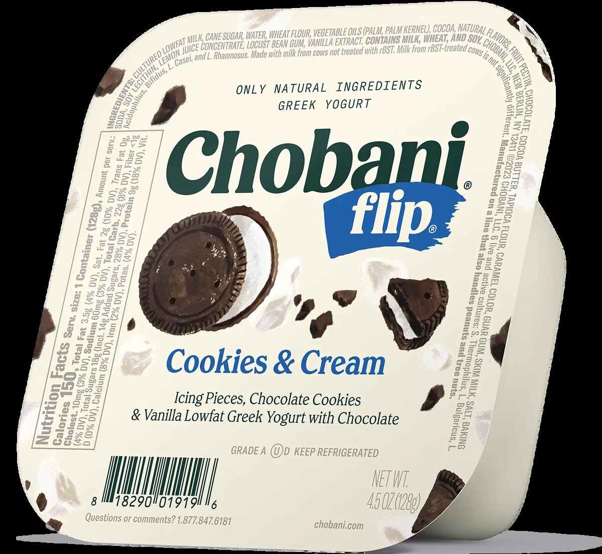 Chobani Flip (США) стал хитом именно благодаря «кармашку» с печеньем или шоколадом, который покупатель сам высыпает в йогурт.