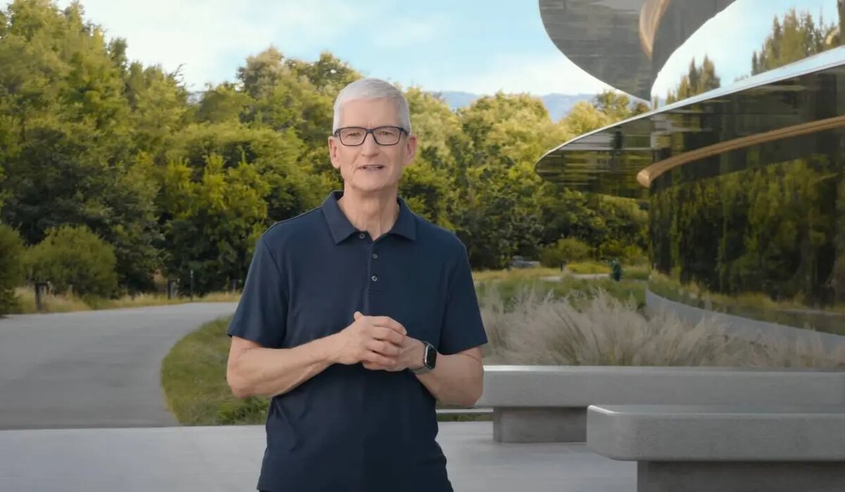    Тим Кук. Фото: скриншот трансляции Apple